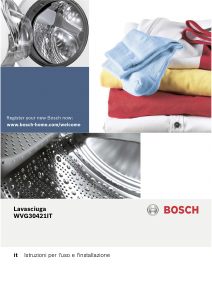 Manuale Bosch WVG30421IT Lavasciuga