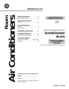 Manual GE AEW24DSL1 Air Conditioner