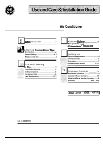Manual GE ASV06LCS1 Air Conditioner