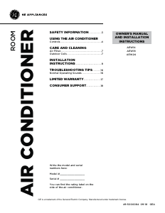 Manual GE AEW14AYL1 Air Conditioner