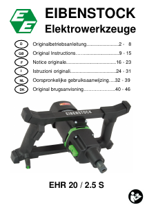 Brugsanvisning Eibenstock EHR 20/2.5 S Cementblander