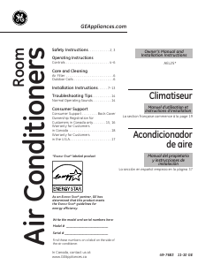 Mode d’emploi GE AEL25DPL1 Climatiseur