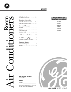 Manual GE AST05LCS1 Air Conditioner