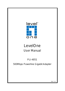 Manual LevelOne PLI-4051 Powerline Adapter