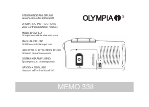 Manual Olympia MEMO 33II Audio Recorder