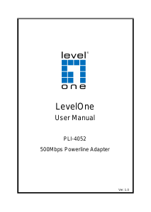 Manual LevelOne PLI-4052 Powerline Adapter
