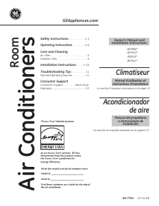 Manual GE AER10ATL1 Air Conditioner