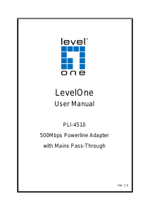 Handleiding LevelOne PLI-4510 Powerline adapter