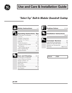 Handleiding GE JP389BD1BB Kookplaat