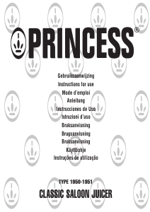 Bedienungsanleitung Princess 201951 Zitruspresse