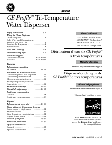 Manual de uso GE PXCR33KSSW Dispensador de agua