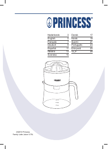 Manual de uso Princess 202010 Exprimidor de cítricos