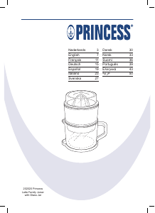 Manual de uso Princess 202020 Exprimidor de cítricos