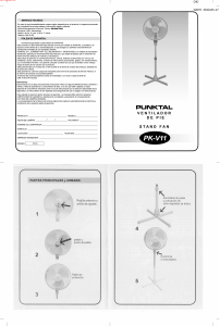 Manual de uso Punktal PK-V11 Ventilador