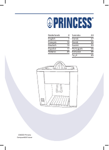 Εγχειρίδιο Princess 204000 Αποχυμωτής εσπεριδοειδών