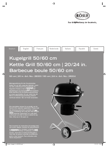 Mode d’emploi Rösle Kugelgrill Barbecue