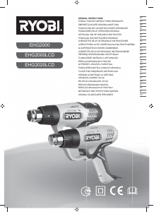 Käyttöohje Ryobi EHG2020LCD Lämpöpistooli