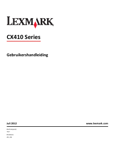 Handleiding Lexmark CX410dte Multifunctional printer