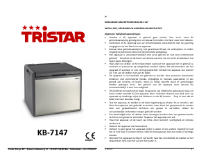 Bedienungsanleitung Tristar KB-7147 Kühlbox