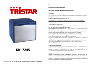 Manual de uso Tristar KB-7245 Nevera pasiva