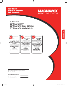 Mode d’emploi Magnavox 50MF231D Téléviseur plasma