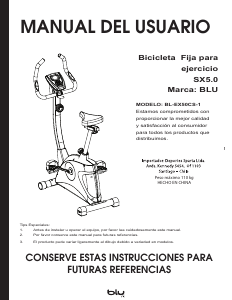 Manual de uso BLU SX5.0 Bicicleta estática