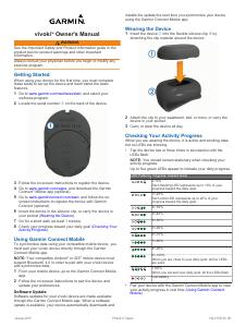 Manual Garmin vivoki Step Counter