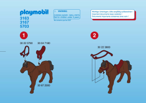 Manuale Playmobil set 3163 Police Poliziotto a cavallo