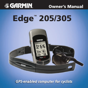Manual Garmin Edge 305 Cycling Computer