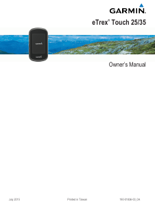 Manual Garmin eTrex Touch 25 Handheld Navigation