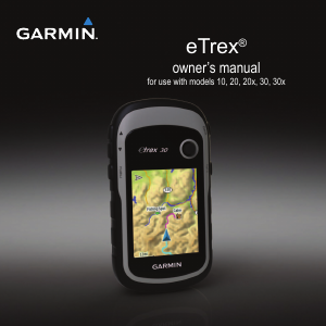 Manual Garmin eTrex 20x Handheld Navigation