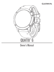 Manual Garmin Quatix 6 Smart Watch
