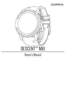 Manual Garmin Descent MK1 Smart Watch