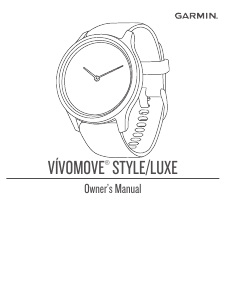 Handleiding Garmin vivomove Luxe Smartwatch