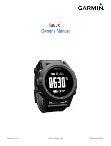 Manual Garmin tactix Smart Watch