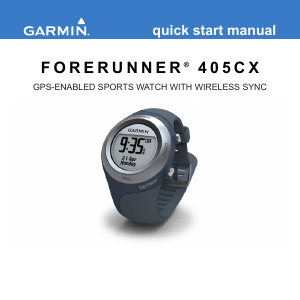 Manual Garmin Forerunner 405CX Sports Watch