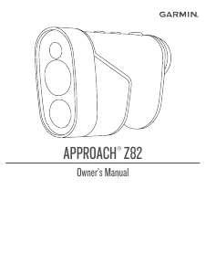 Manual Garmin Approach Z82 Laser Distance Meter