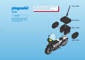 Bedienungsanleitung Playmobil set 3332 Police Motorradstreife