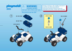 Manual de uso Playmobil set 3655 Police Policía en quad