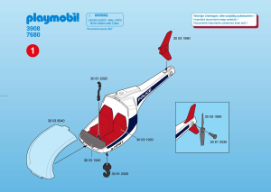 7891 playmobil bouwplan helicopter politie 3908 