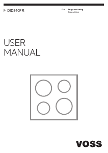 Brugsanvisning Voss DID840FR Kogesektion