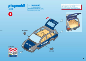Manual Playmobil set 4259 Police Car