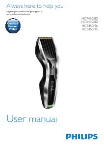 Manual Philips HC5450 Hair Clipper