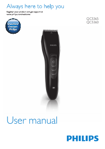 Manual Philips QC5365 Hair Clipper