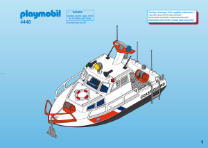 Bruksanvisning Playmobil set 4448 Police Kustbevakning båt