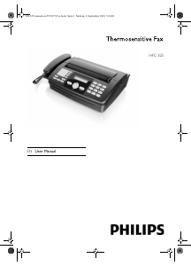 Manual Philips HFC325 Fax Machine