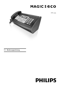 Bedienungsanleitung Philips PPF636E Magic 5 Eco Faxmaschine