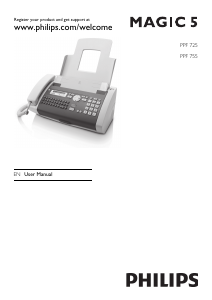 Manual Philips PPF725 Magic 5 Fax Machine
