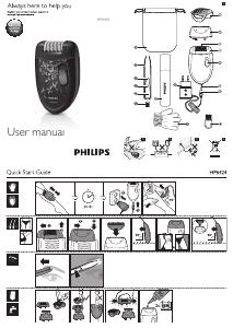 Manual Philips HP6424 Satinelle Epilator