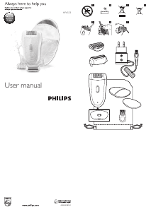 Kullanım kılavuzu Philips HP6553 Satinelle Epilatör